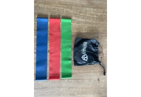 Set van 5 fitness banden voor diverse fysio oefeningen