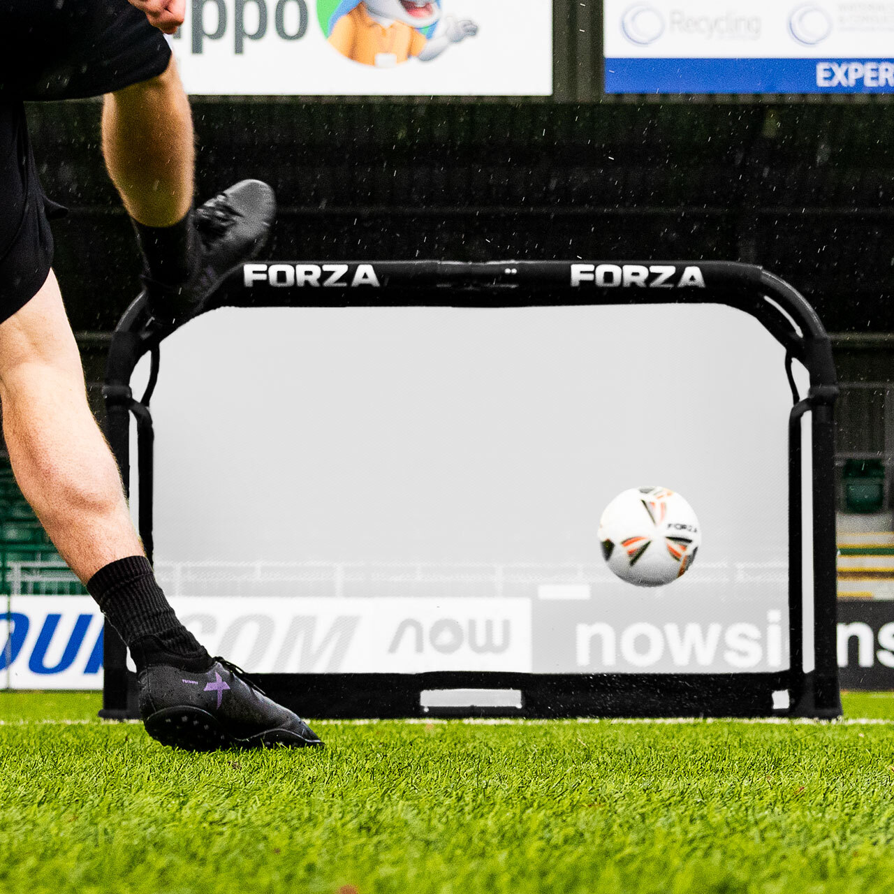 Aluminium mini goal  120cm x 80cm met wit fijnmazig net