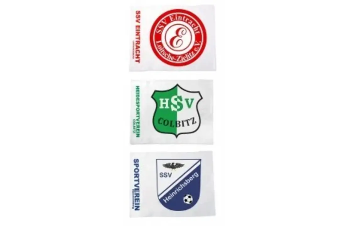 Cornervlag of Hoekvlag bedrukt met logo of verenigingsnaam - Per set van 4 stuks