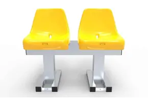 TRB2Z Trainersbank Aluminium met 2 zitjes