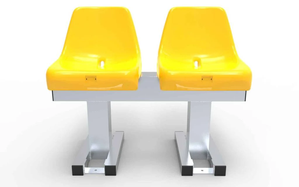 TRB2Z Trainersbank Aluminium met 2 zitjes