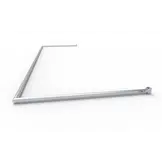 GK718 Grondkader Opklapbaar alu-grondkader voor VP718 diepte 2,00m profiel 65/60 + nethaakjes