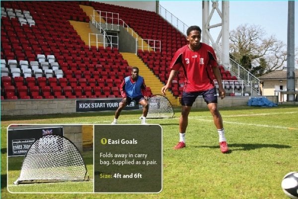 Pop-up goal 183cm x 107cm x 107cm per paar inclusief draagtas