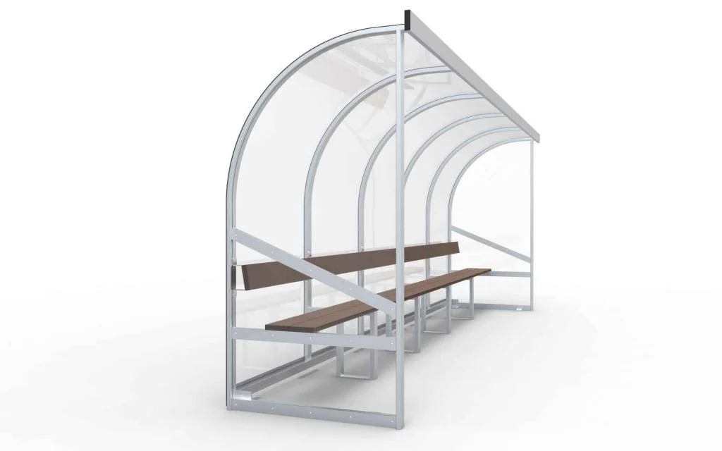 Dugout Volledig gelast - PC 3mm UV en slagvast - 5 x 2 x 1 - Rugsteun - bank of kuipzetel - 8/10 personen