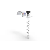 GS065 Grondverankering Spiraal Grondverankering verplaatsbare voetbaldoelen, grondspiraal met alu-klemplaat 60/61