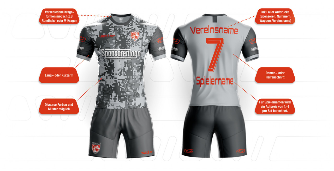 Teamtenue gesublimeerd vanaf 30 stuks