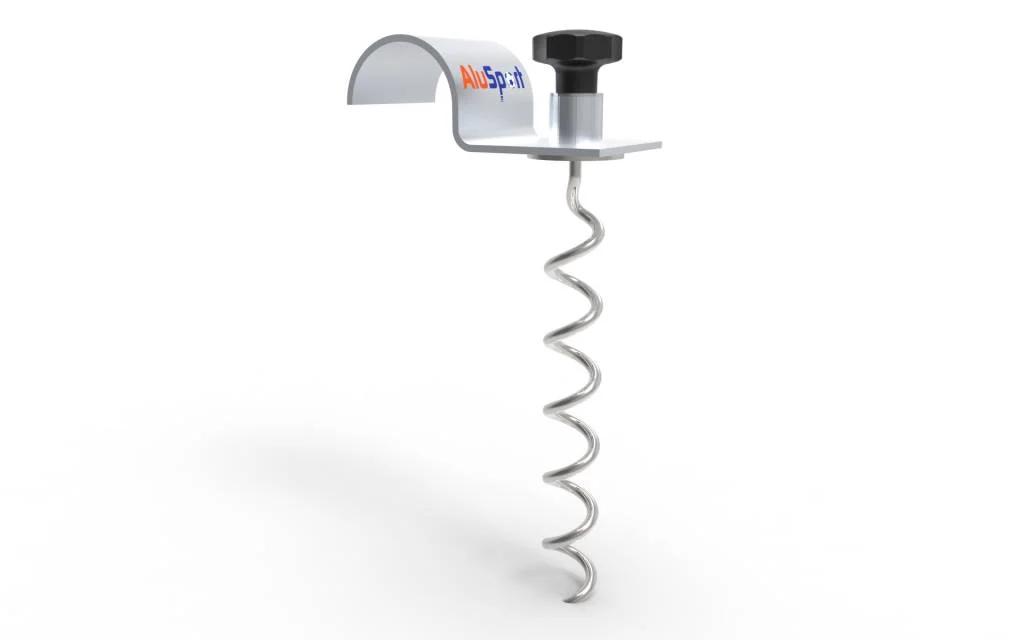 GS060 Grondverankering Spiraal Grondverankering verplaatsbare voetbaldoelen, grondspiraal met kielbout 60/61