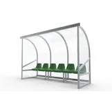 DO300Z Dugout Volledig gelast - PC 3mm UV en slagvast - 3 x 2 x 1 - Rugsteun - B Kuipstoeltjes - 4/6 personen