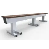 TRB5 Trainersbank Aluminium met houtcomposiet planken 5 zitplaatsen