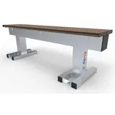 TRB5 Trainersbank Aluminium met houtcomposiet planken 5 zitplaatsen