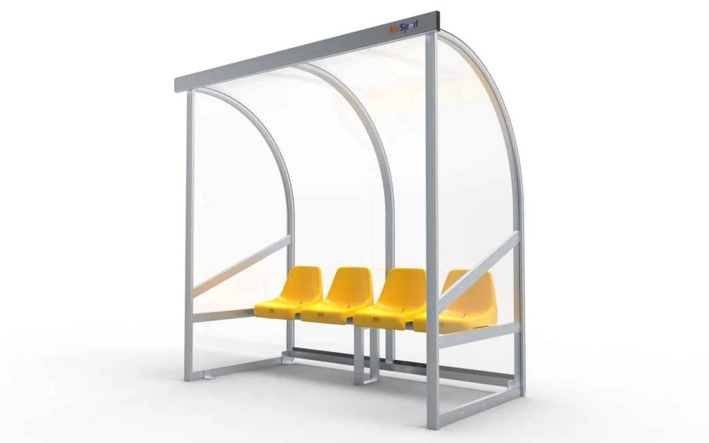 Dugout Volledig gelast - PC 3mm UV en slagvast - 1 x 2 x 1 - Rugsteun - B Kuipstoeltjes - 4 personen