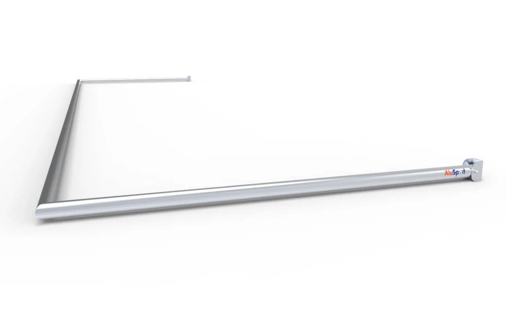 Grondkader Opklapbaar alu-grondkader voor VP710 diepte 2,00m profiel 65/60 + nethaakjes