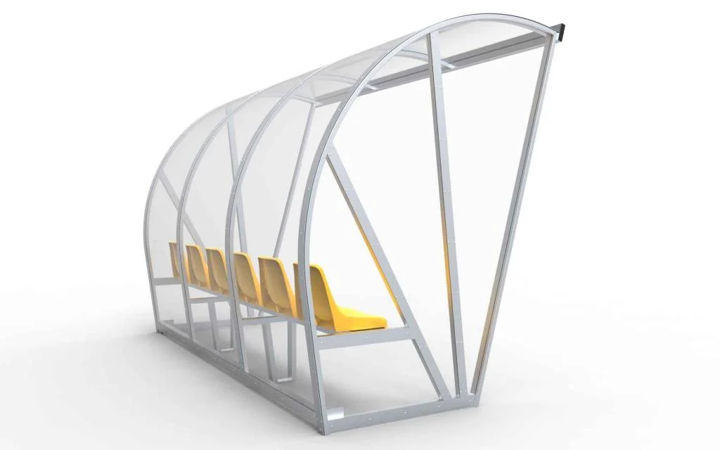 DO300 Dugout Volledig gelast - PC 3mm UV en slagvast - 3 x 2 x 1 - Rugsteun - bank of kuipzetel - 4/6 personen