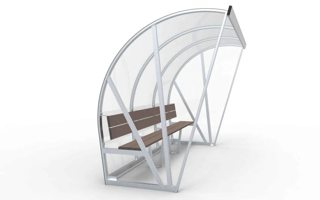 Dugout Boog Volledig gelast - PC 3mm UV en slagvast - 3 x 2 x 1 - Rugsteun - A bank - 4/6 personen