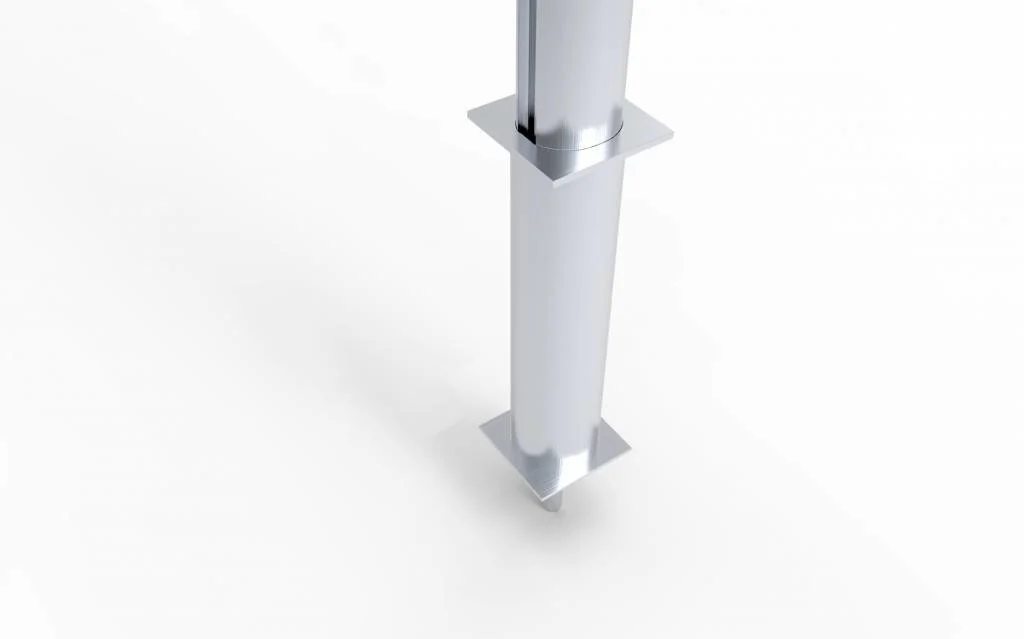 VP710 Vast voetbaldoel gecoat Vast P model 100/108