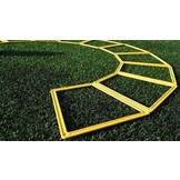 Coordinatieladder trapeze vorm: 10 trinagel speedrings met draagtas