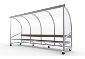 Abri mobile DO400v entièrement soudé - PC 3 mm résistant aux UV et aux chocs - 4 x 2 x 1 - Dossier - Banquette en A - 6/8 personnes