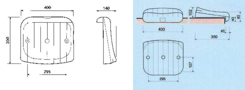 Tribune zitje zonder rugsteun