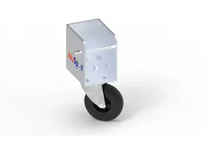 Onderstel met 2 wielen tbv transport verplaatsbaar seniorvoetbaldoel