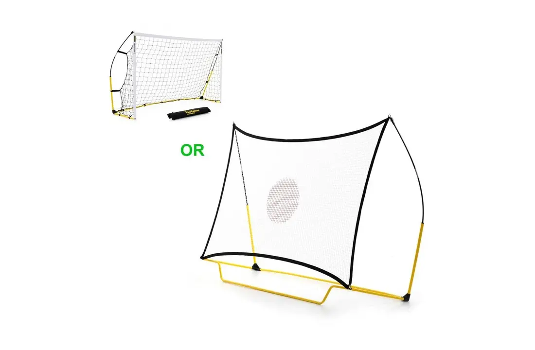 Kickster Combo: Goal én Rebounder: 245cm x 150cm x80cm.