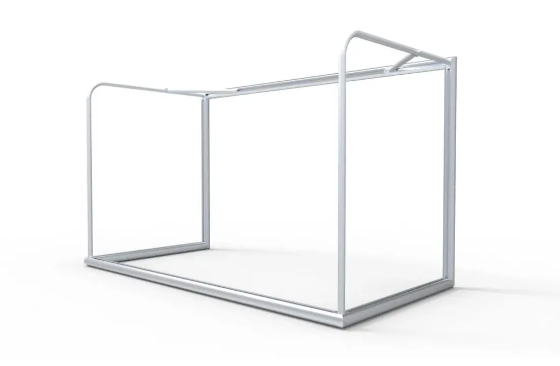 Trainingsdoeltjes volledig gelast met net D-model 200x120 met profiel 60mm