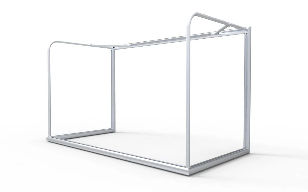 Trainingsdoeltjes volledig gelast met net  D-model 200x120 met profiel 60mm