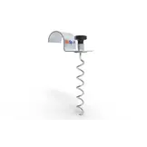 Grondverankering Spiraal verplaatsbare voetbaldoelen, grondspiraal met alu-klemplaat 85