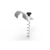 Grondverankering Spiraal verplaatsbare voetbaldoelen, grondspiraal met alu-klemplaat 85