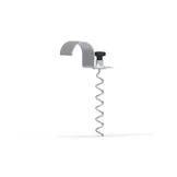 Grondverankering Spiraal  118 voor verplaatsbare voetbaldoelen, grondspiraal met alu-klemplaat 118mm