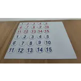 Magneetset 25mm genummerd"2x 15 stuks