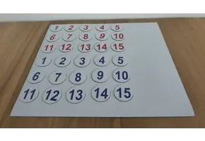 Magneetset 25mm genummerd: 2x 15 stuks