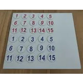 Magneetset 25mm genummerd"2x 15 stuks