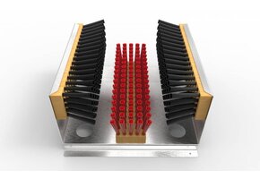 Schoenborstel frame met 4 borstels