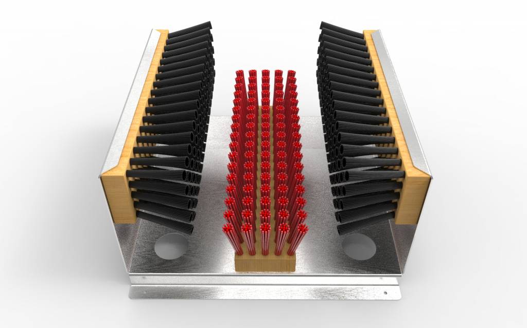 Schoenborstel frame met 4 borstels