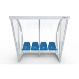 Arche de pirogue Entièrement soudée - PC 3mm résistant aux UV et aux chocs - 2 x 2 x 1 - Dossier - B Sièges baquets - 4 personnes