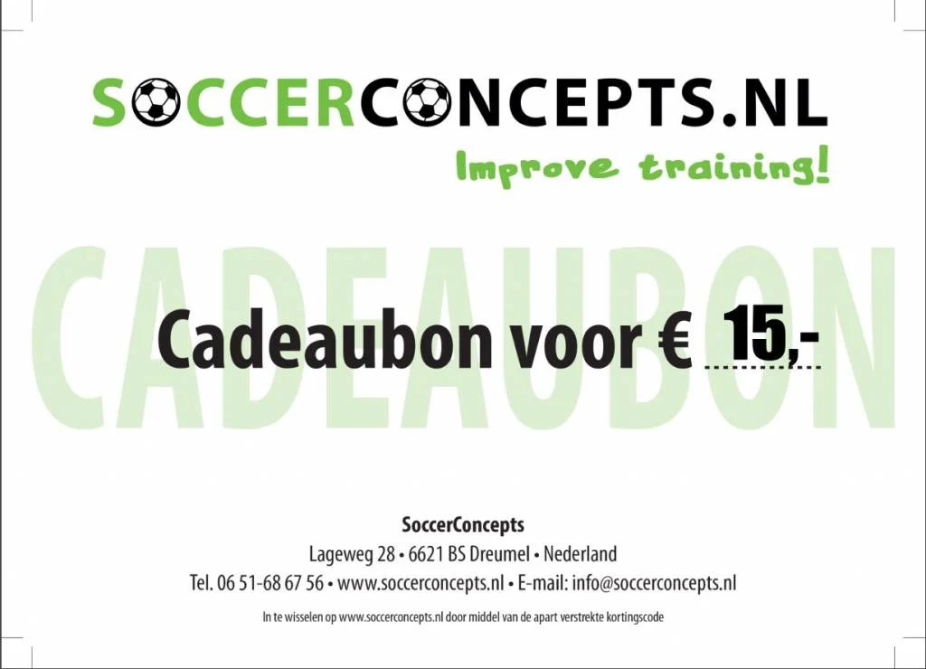 Cadeaubon 15 Euro SoccerConcepts