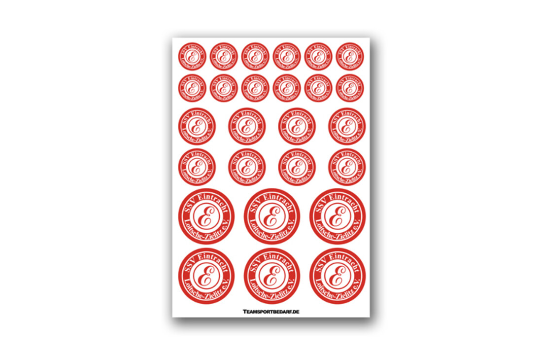 Feuille d'autocollants avec logo A4