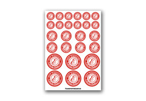 Feuille d'autocollants avec logo A4