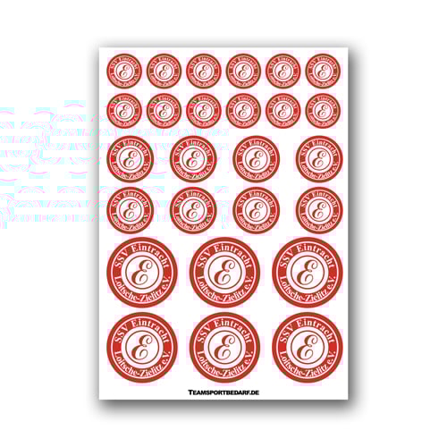 Feuille d'autocollants avec logo A4