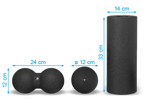 Ensemble de rouleaux de fitness 3 pièces