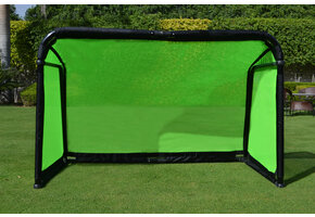 But en aluminium 120cm x 80cm pliable avec filet vert vif