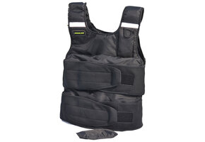 Gewichtsvest met maximaal 10 kg. Stevig neopreen met gespen