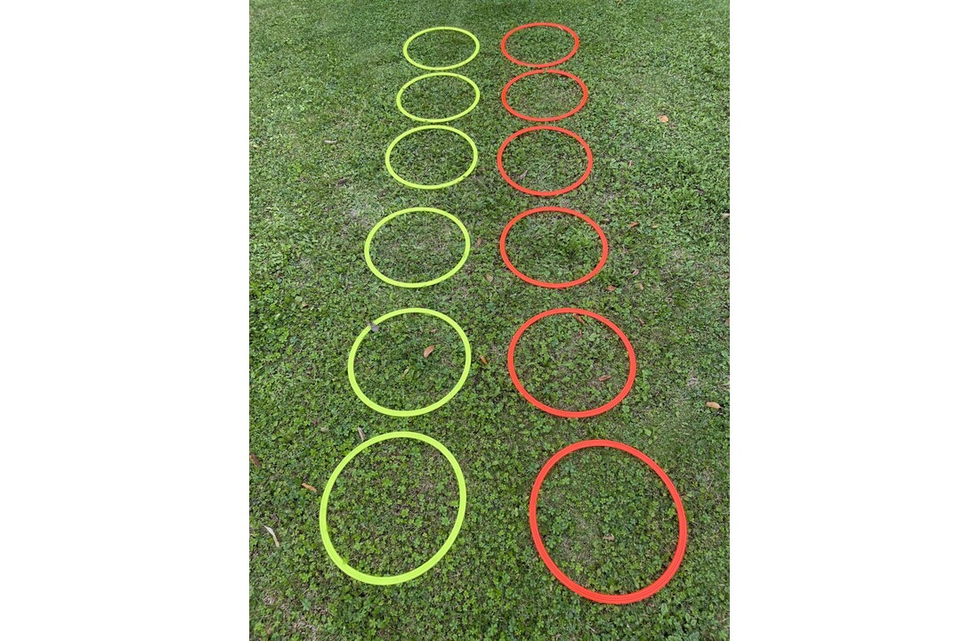 Set de 12 anneaux de vitesse : 6x rouges et 6x jaunes