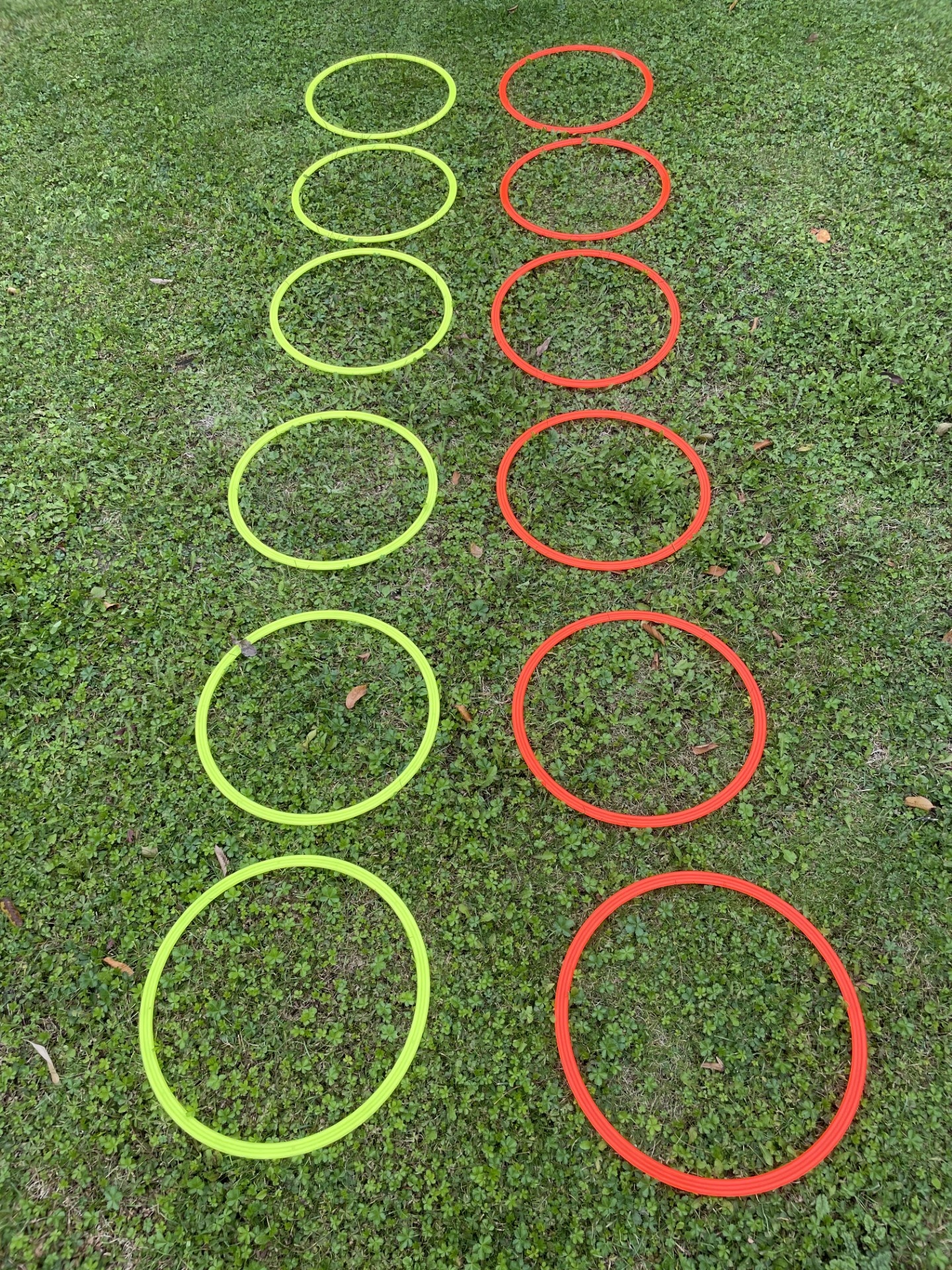 Set de 12 anneaux de vitesse : 6x rouges et 6x jaunes