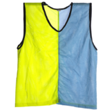 Trainingshesje in blauw met geel of oranje met roze