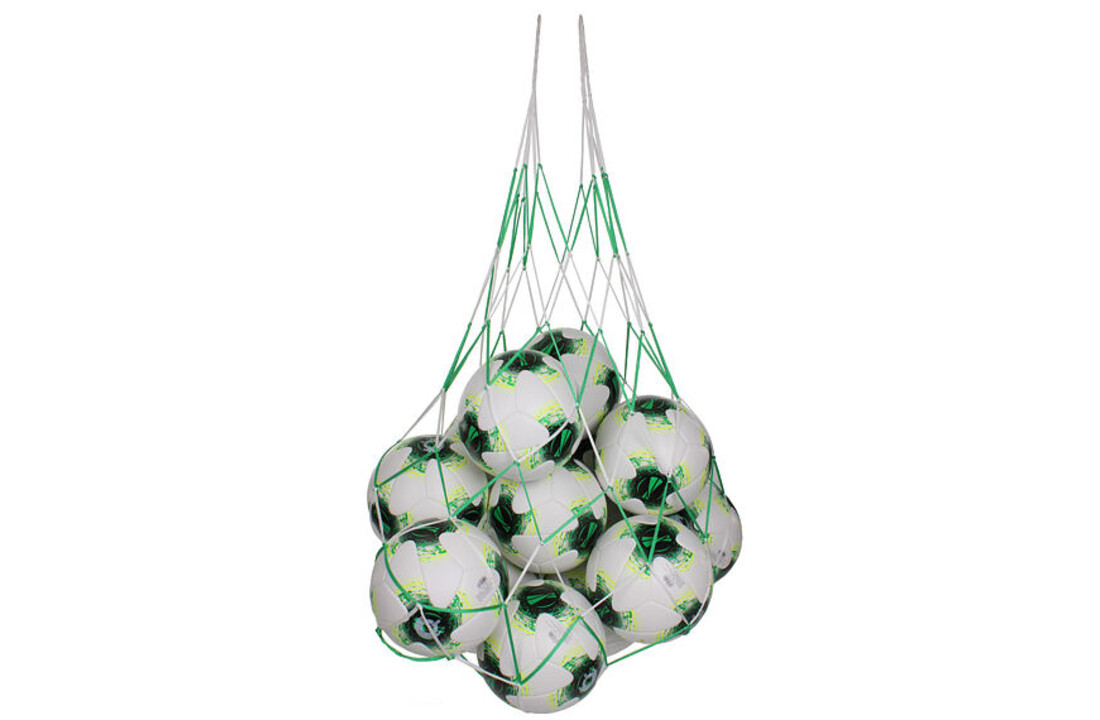 Balnet voor 10 ballen groen wit