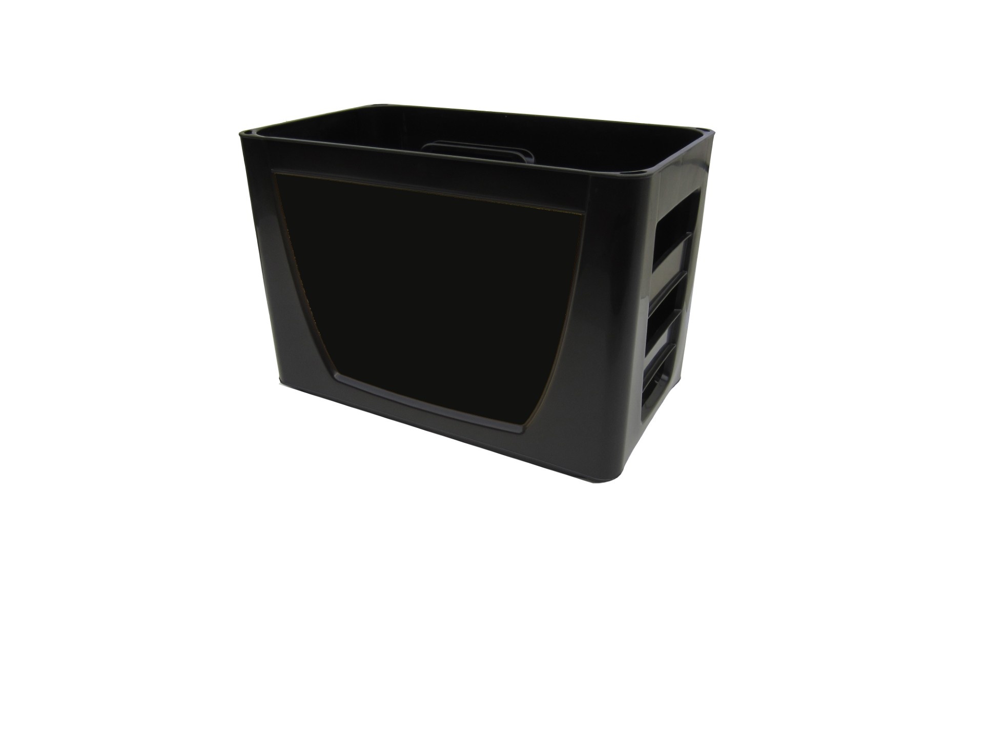 Caisse noire pour 12 bouteilles d'eau