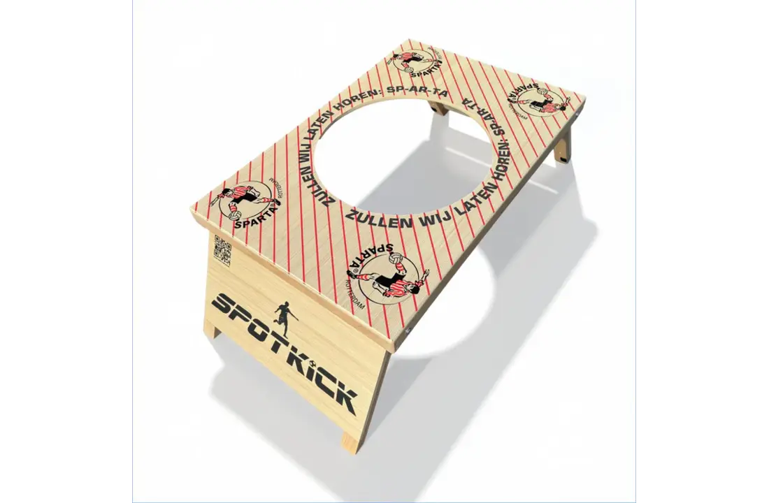 Spotkick : ensemble de 2 cages de but en bois avec un trou en haut