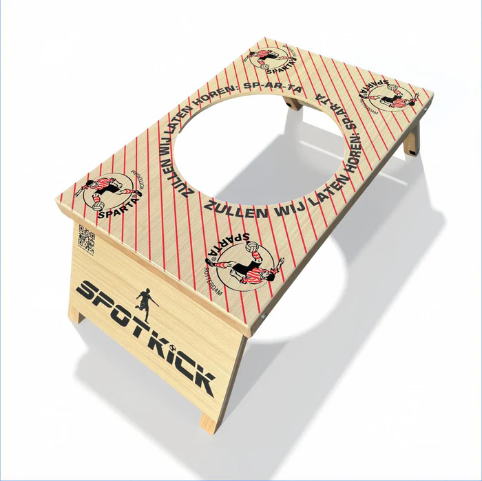 Spotkick : ensemble de 2 cages de but en bois avec un trou en haut