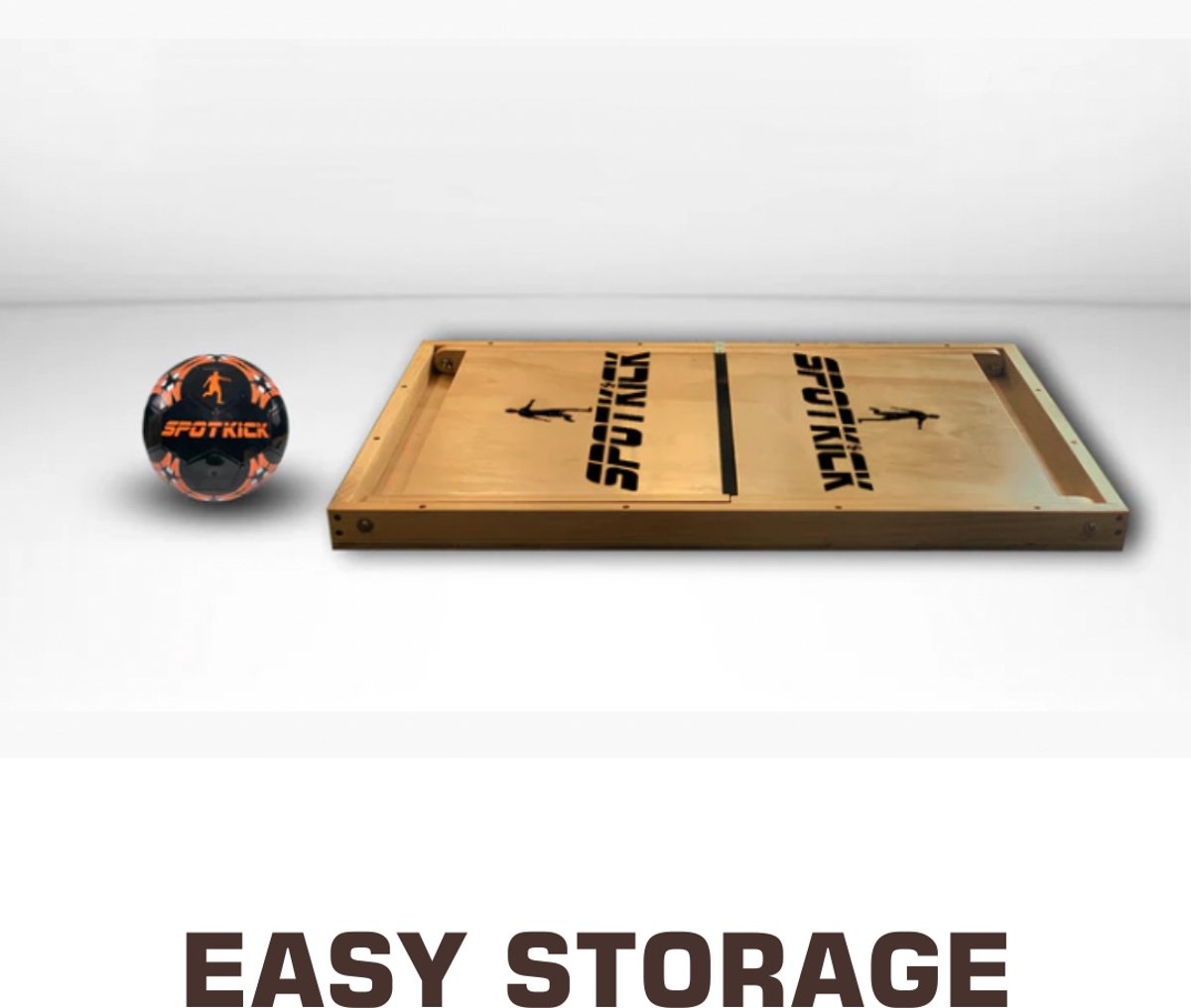 Spotkick : ensemble de 2 cages de but en bois avec un trou en haut